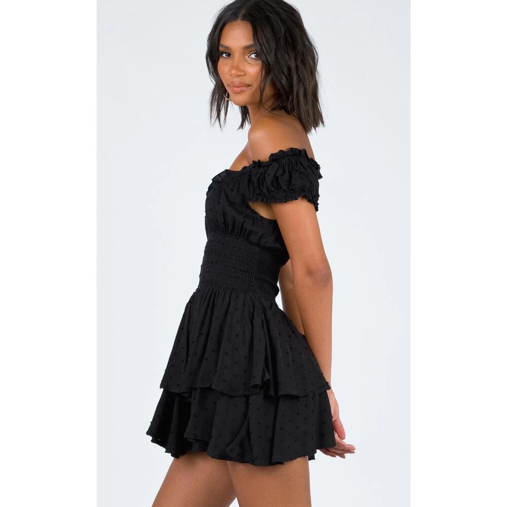 princess polly black smocked romper - Picture 6 of 7